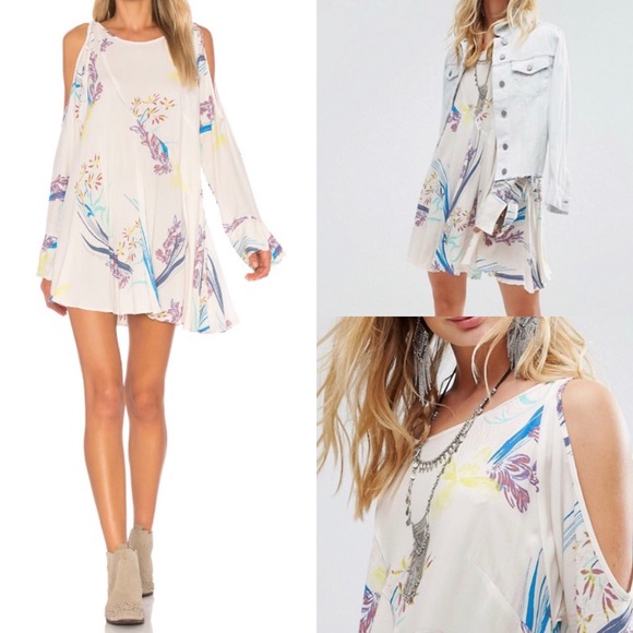 Free People Dresses & Skirts - NWT Free People Cold Shoulder Tunic Mini Dress